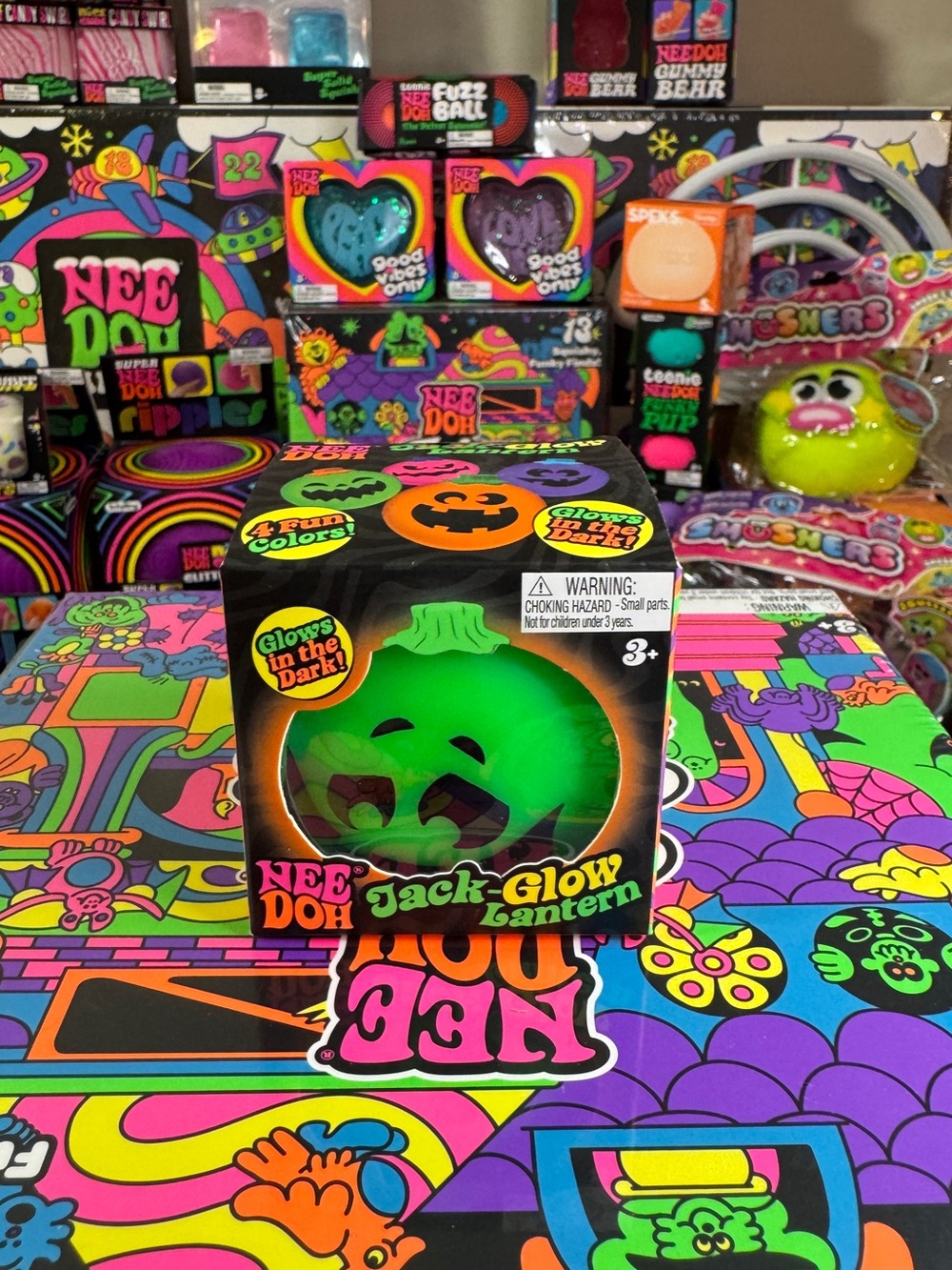 NeeDoh Jack Glow Lantern GREEN NEW 100% AUTHENTIC Halloween